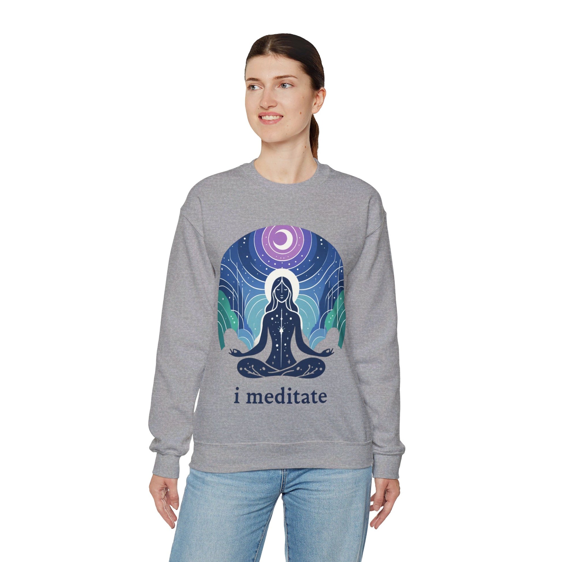 I Meditate Woman's Sweatshirt - My Higher Being