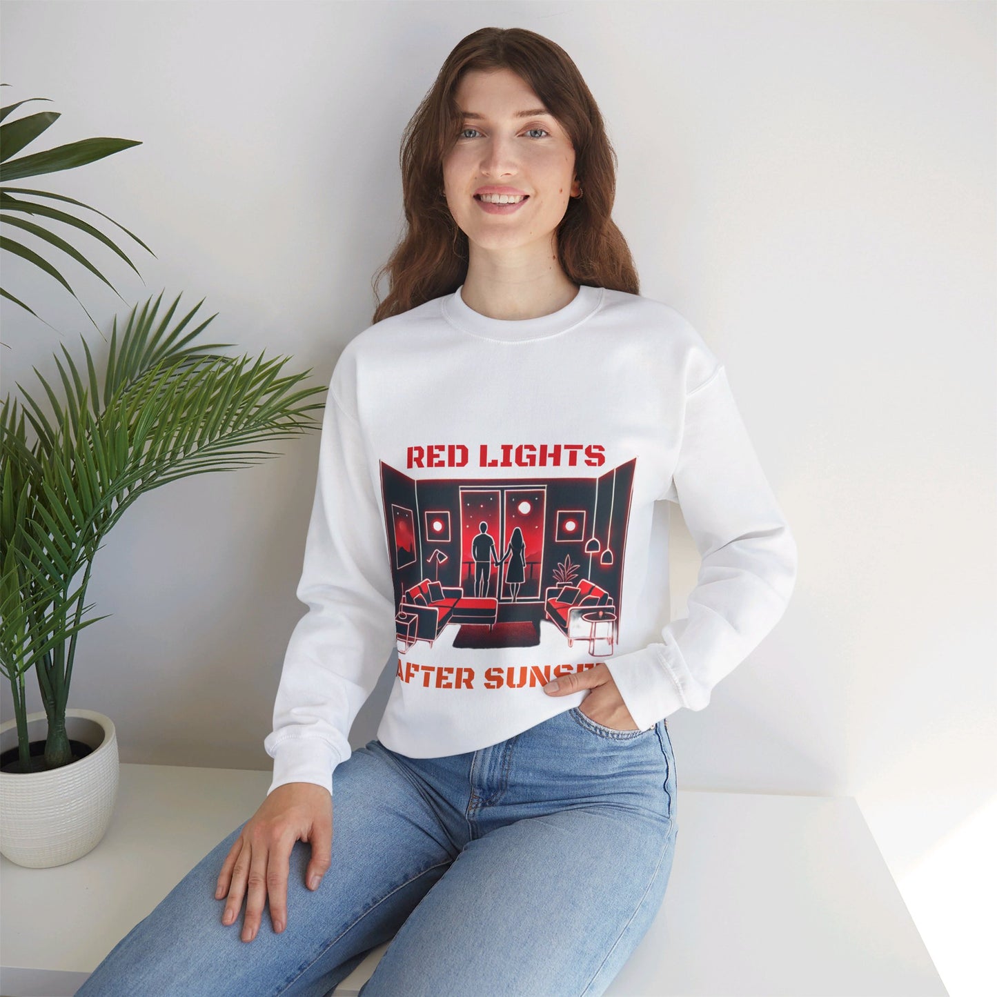 Red Lights After Sunset Sweatshirt - My Higher Being