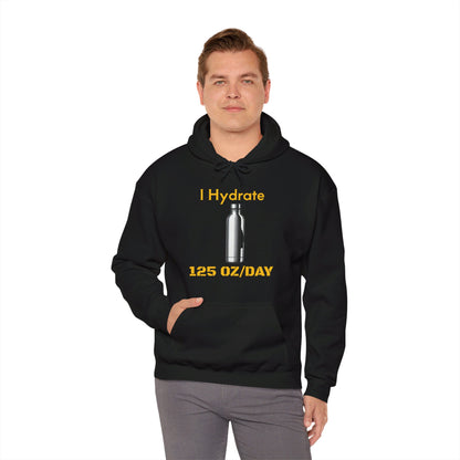 I Hydrate Man's Hoodie_125 oz/day - My Higher Being