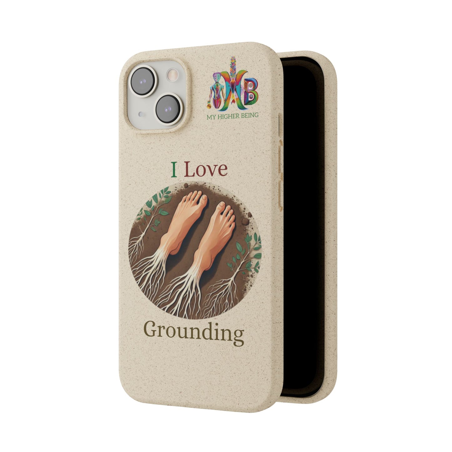 'I Love Grounding'_Plastic Free Biodegradable Phone Case
