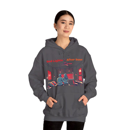 Red Lights After Sunset Couples' Hoodie - My Higher Being