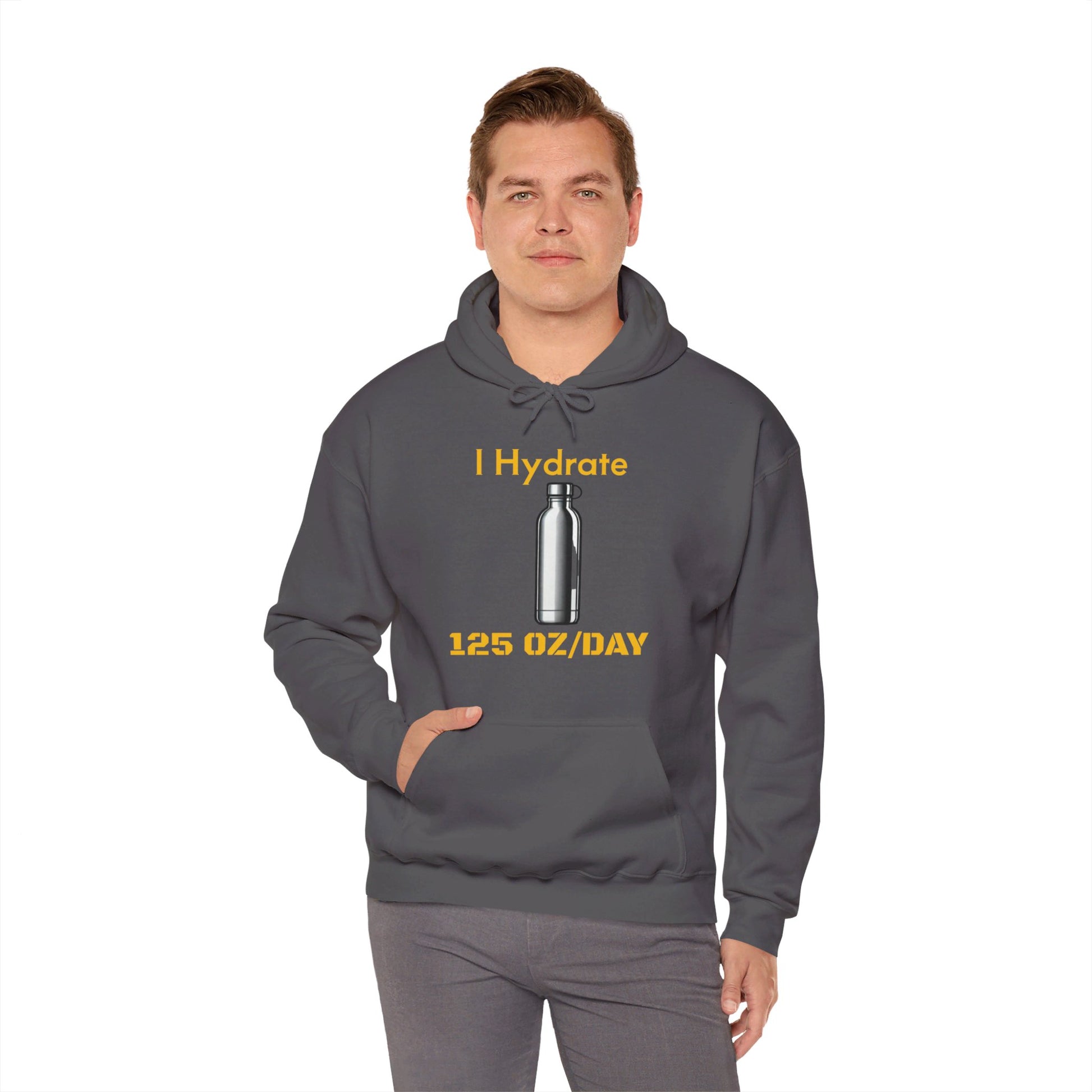 I Hydrate Man's Hoodie_125 oz/day - My Higher Being