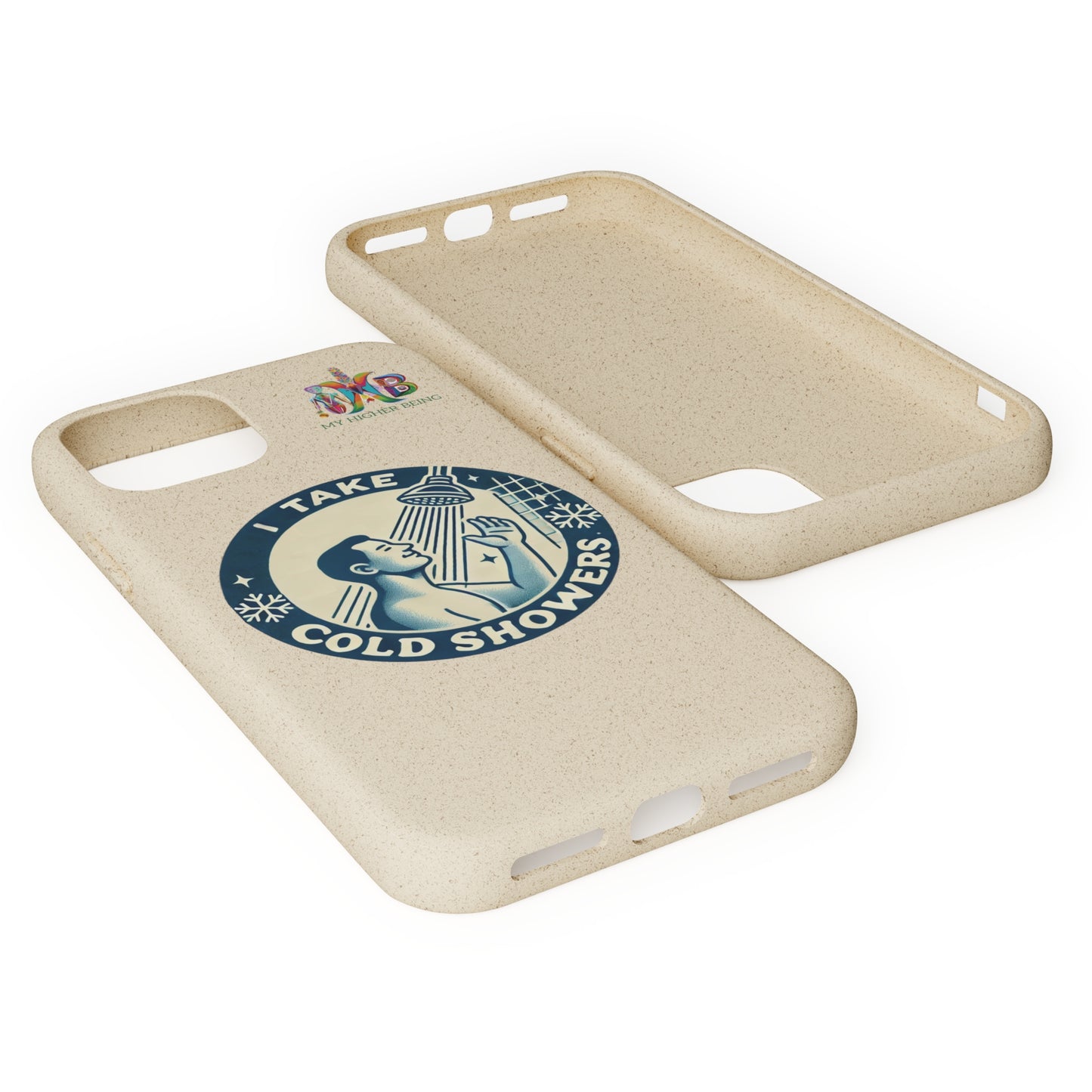 I Take Cold Showers — Plastic Free Biodegradable Phone Case — Design 2