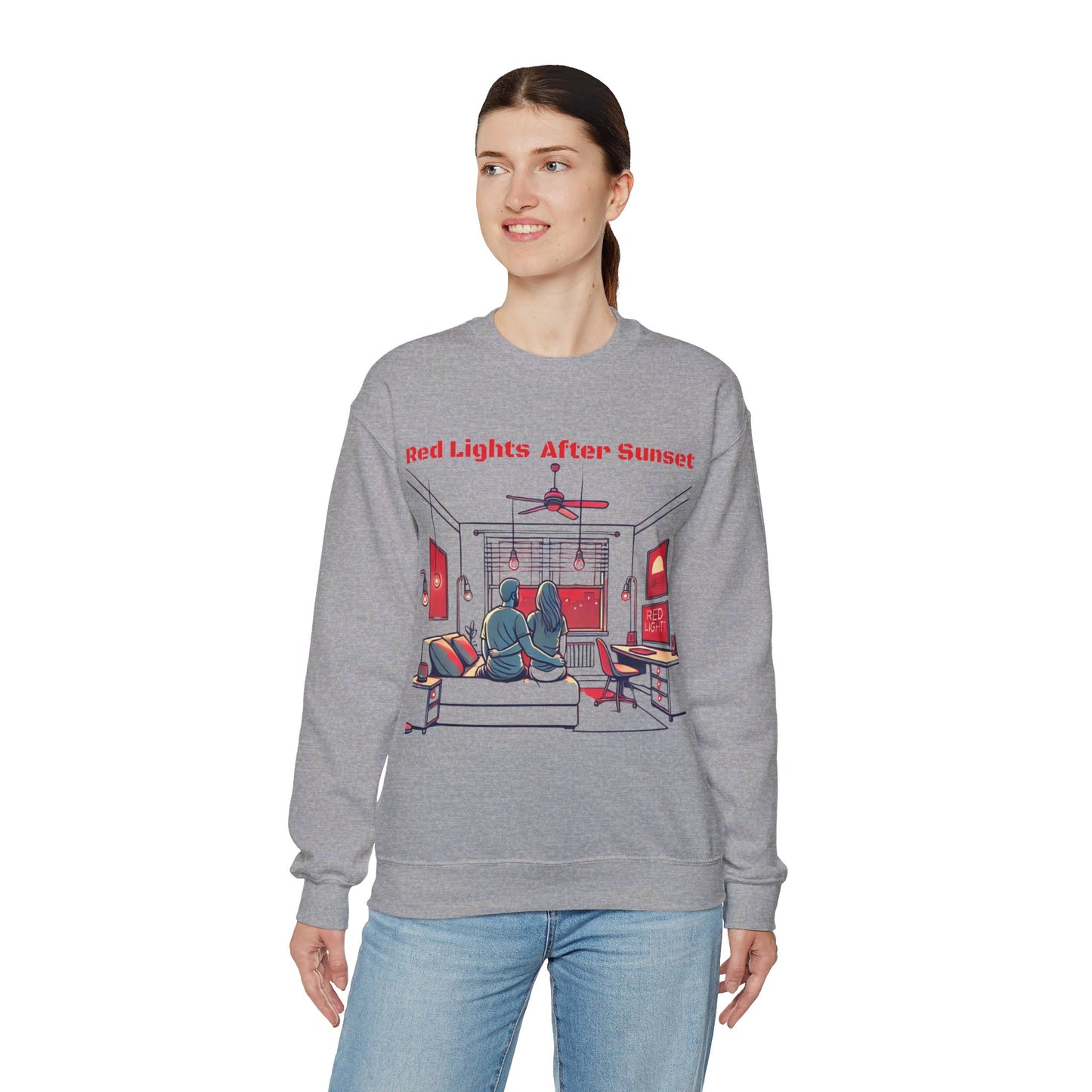 Red Lights After Sunset Couples' Sweatshirt - My Higher Being