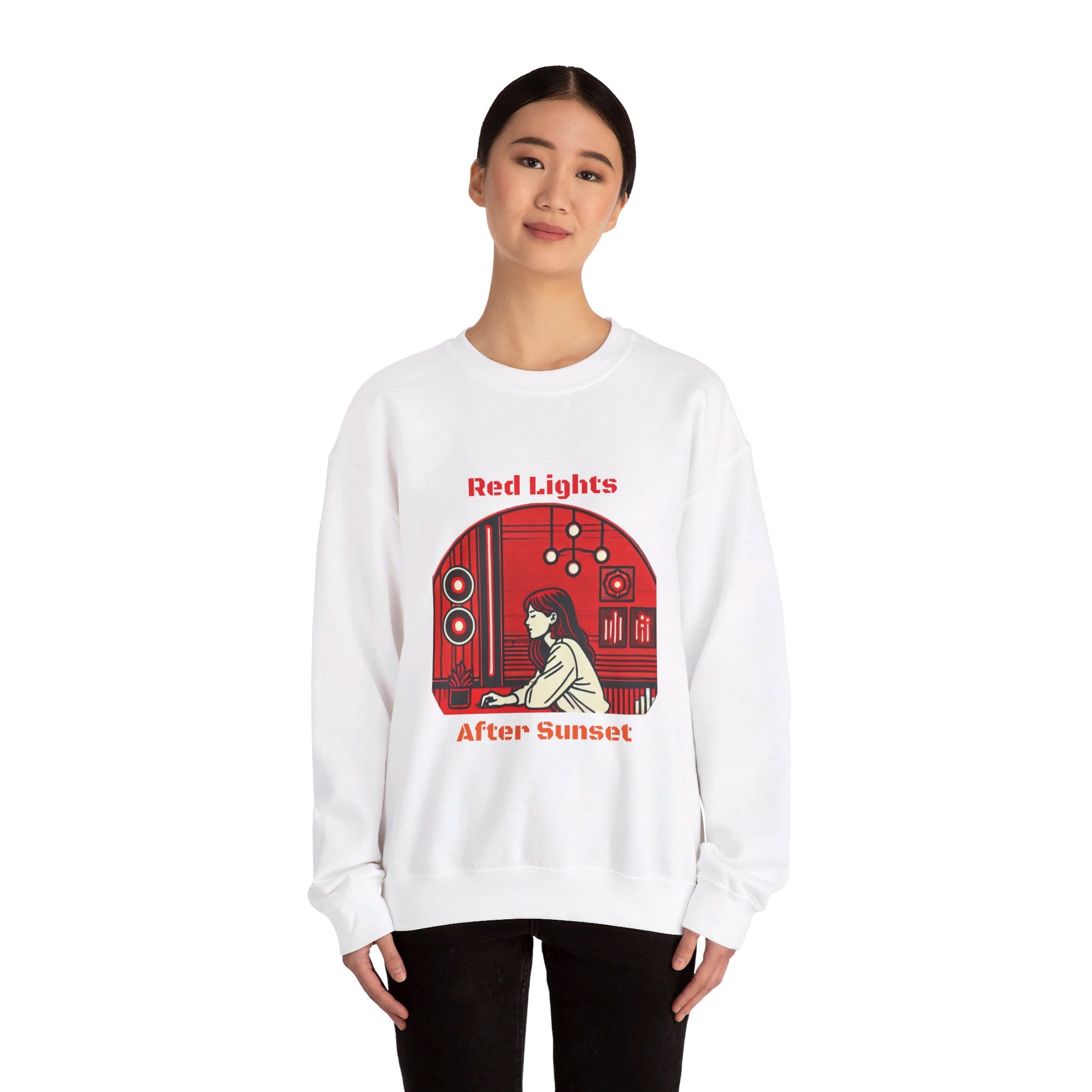 Red Lights After Sunset Woman's Sweatshirt - My Higher Being