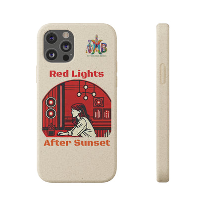 'Red Lights After Sunset'_Plastic Free Biodegradable Phone Case (MHB Edition) - My Higher Being