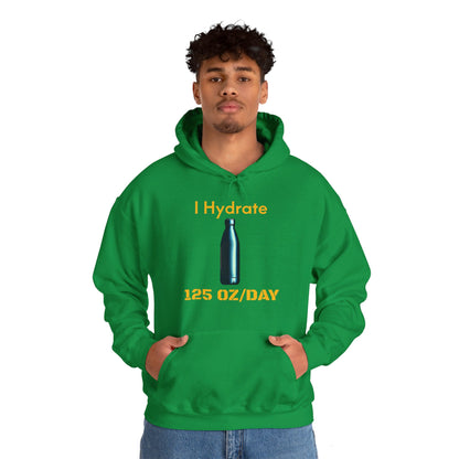 I Hydrate Man's Hoodie_125 oz/day - My Higher Being