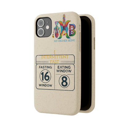 'I Intermittent Fast_16-8'_Plastic Free Biodegradable Phone Case (MHB Edition)