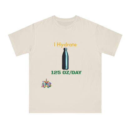 'I Hydrate 125 OZ/DAY'_100% Organic Cotton T-Shirt