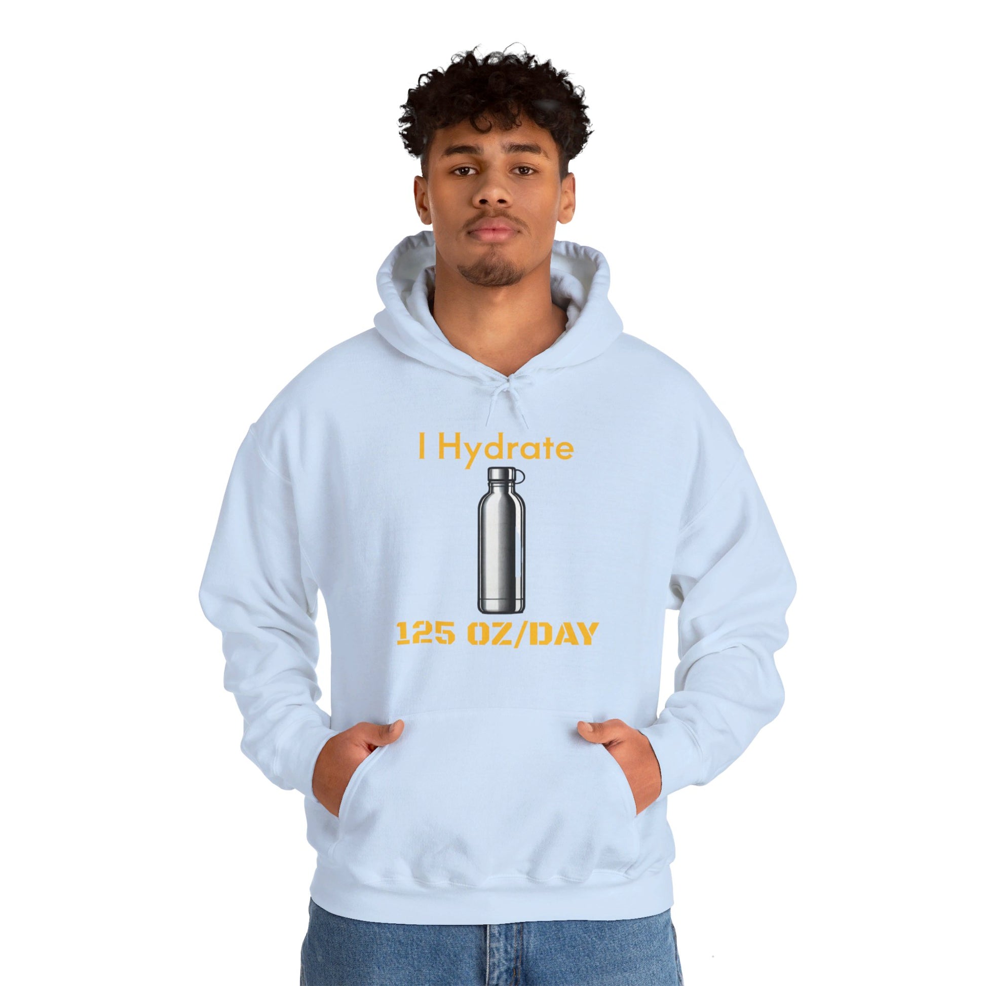 I Hydrate Man's Hoodie_125 oz/day - My Higher Being