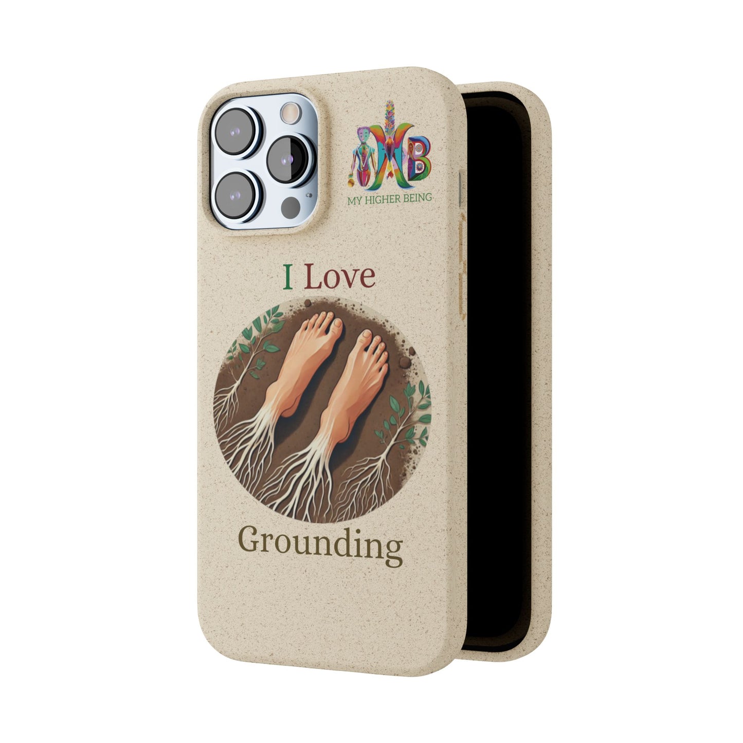 'I Love Grounding'_Plastic Free Biodegradable Phone Case