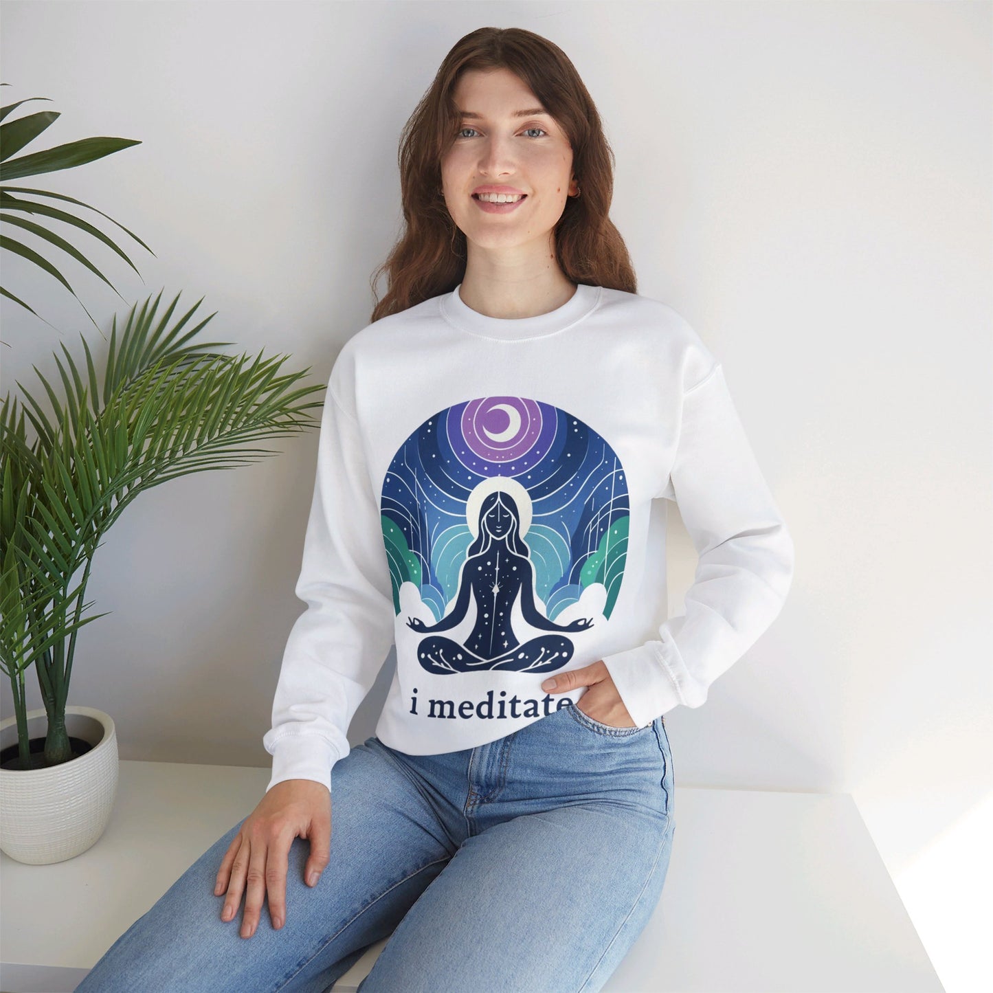 I Meditate Woman's Sweatshirt - My Higher Being