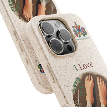 'I Love Grounding'_Plastic Free Biodegradable Phone Case