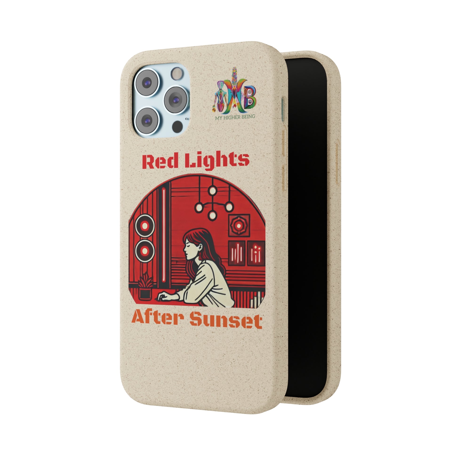 'Red Lights After Sunset'_Plastic Free Biodegradable Phone Case (MHB Edition) - My Higher Being