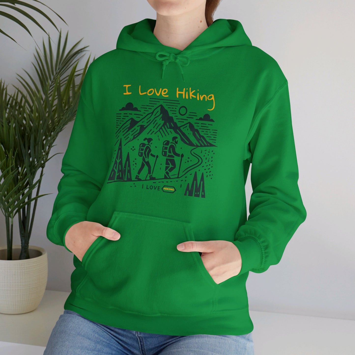 I Love Hiking Couples' Hoodie - My Higher Being