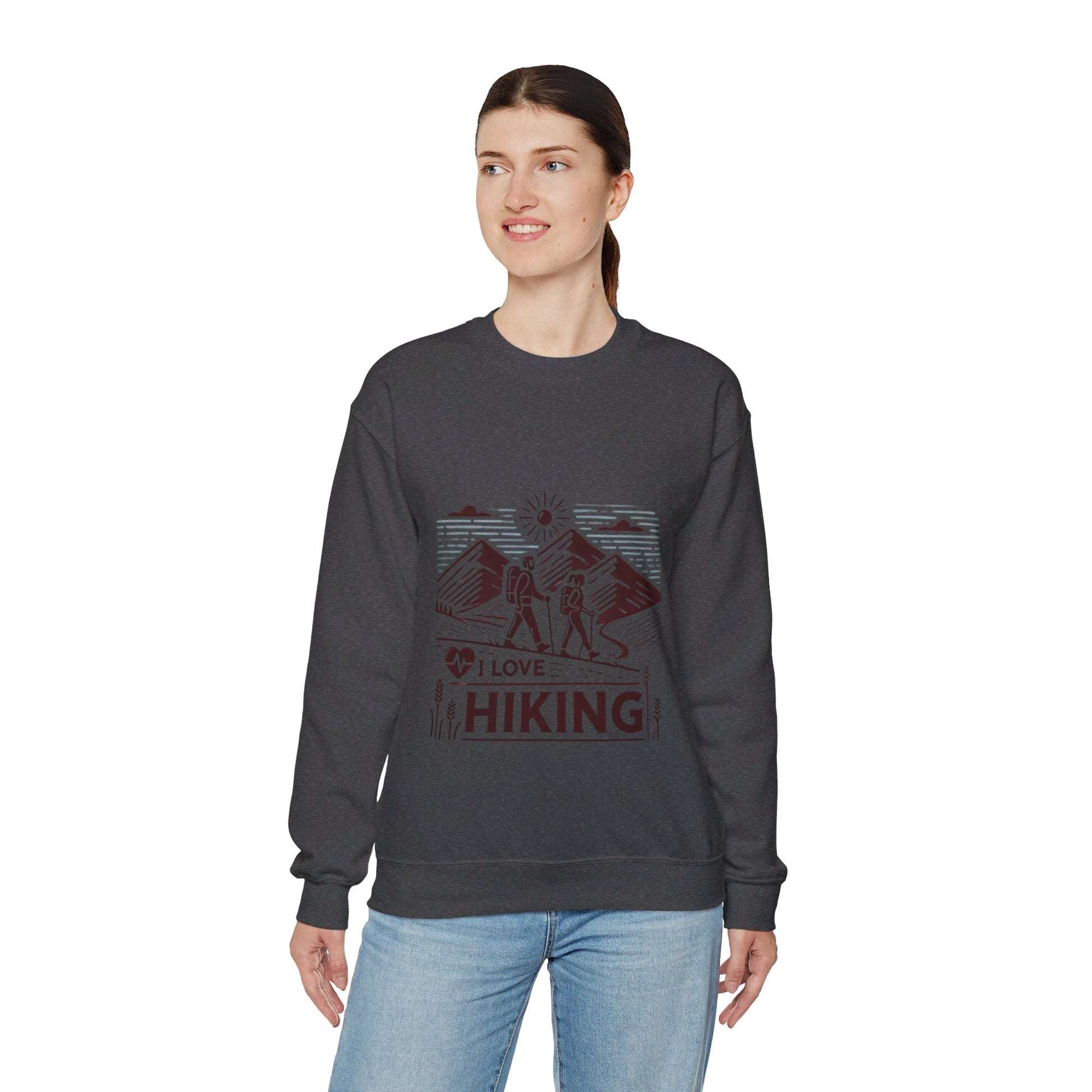 I Love Hiking Couples' Sweatshirt - My Higher Being