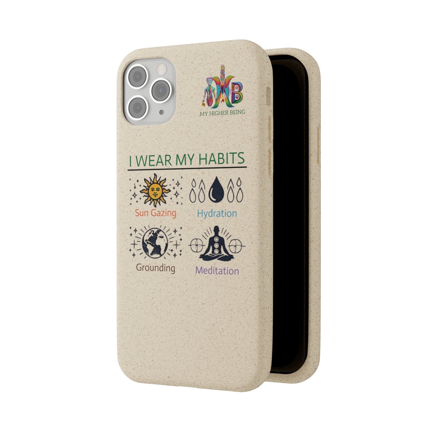 I Wear My Habits — Plastic Free Biodegradable Phone Case — MHB Edition