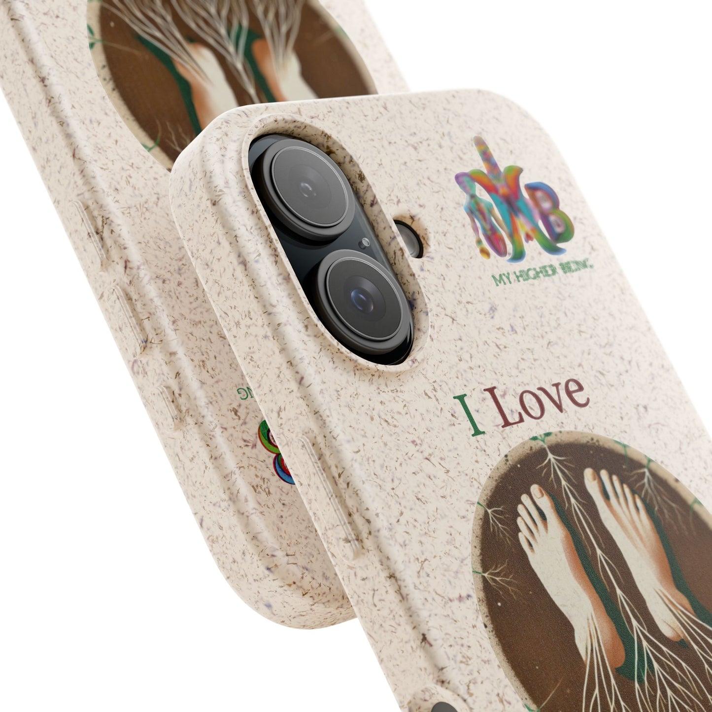 'I Love Grounding'_Plastic Free Biodegradable Phone Case