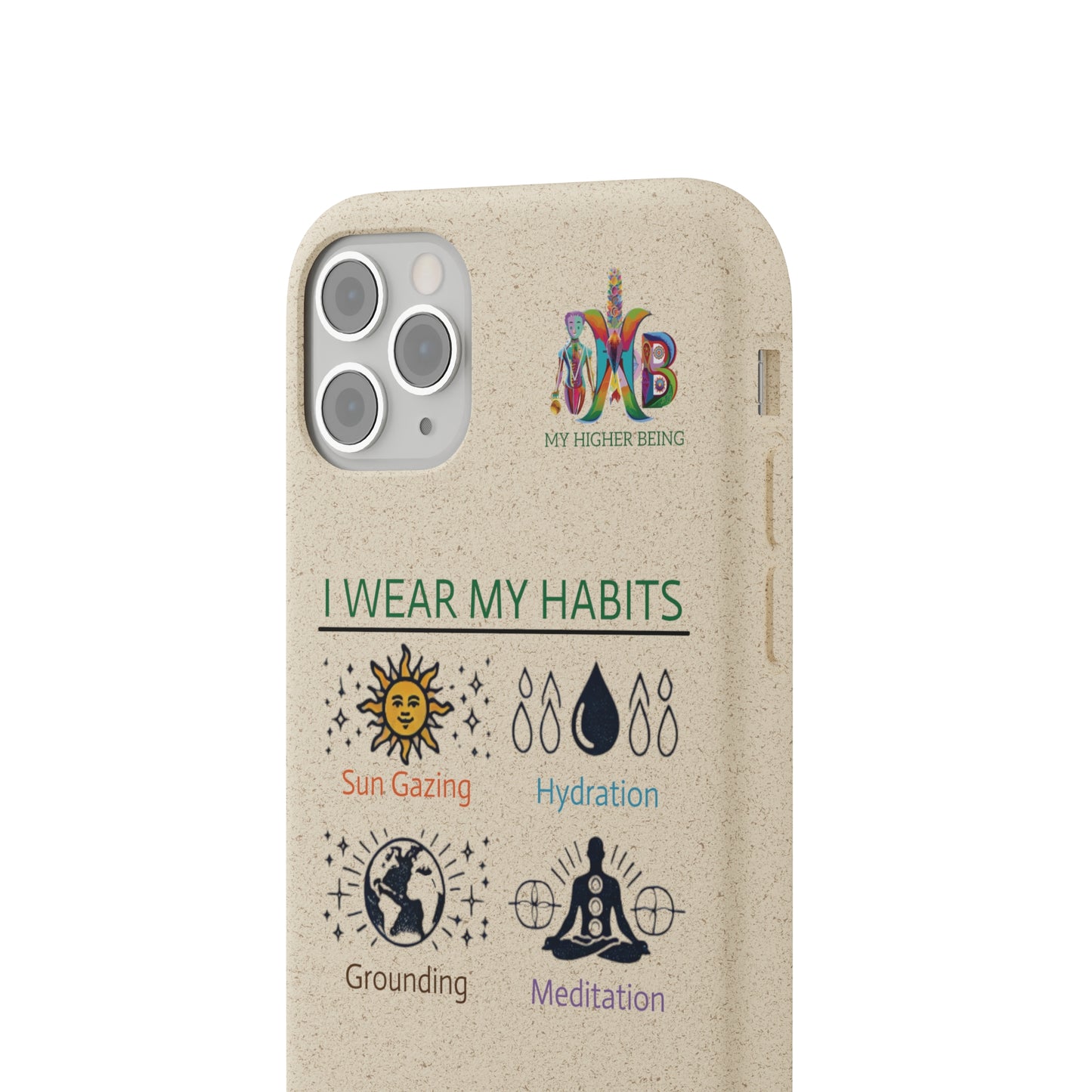 I Wear My Habits — Plastic Free Biodegradable Phone Case — MHB Edition