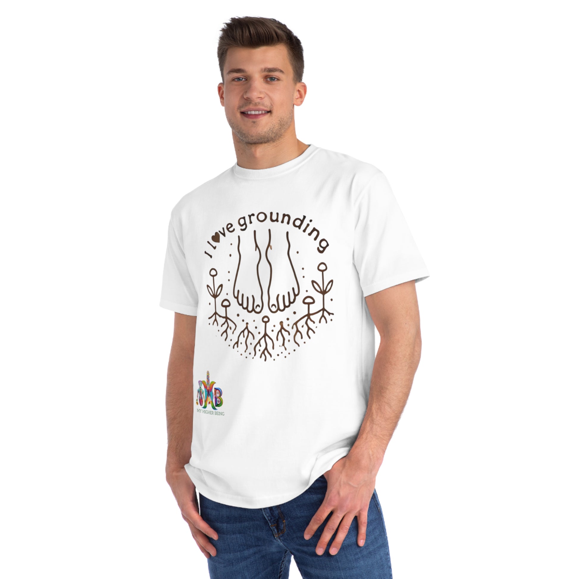 'I Love Grounding'_100% Organic Cotton T-Shirt - My Higher Being