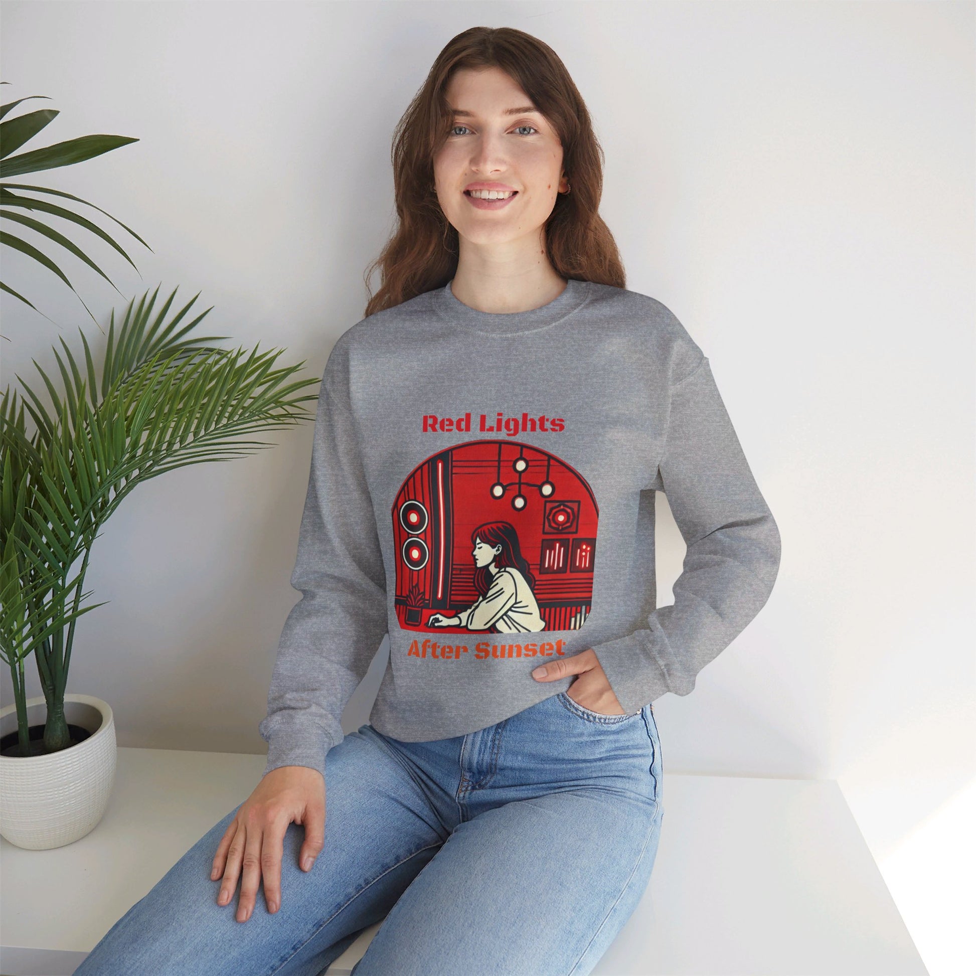 Red Lights After Sunset Woman's Sweatshirt - My Higher Being