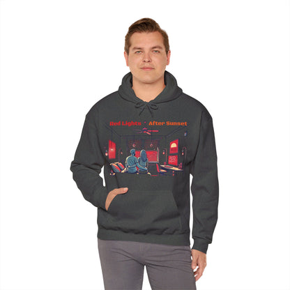 Red Lights After Sunset Couples' Hoodie - My Higher Being