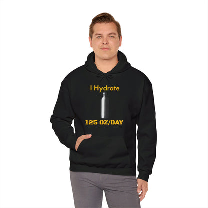 I Hydrate Man's Hoodie_125 oz/day - My Higher Being