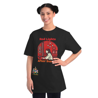 'Red Lights After Susnet'_100% Organic Cotton T-Shirt