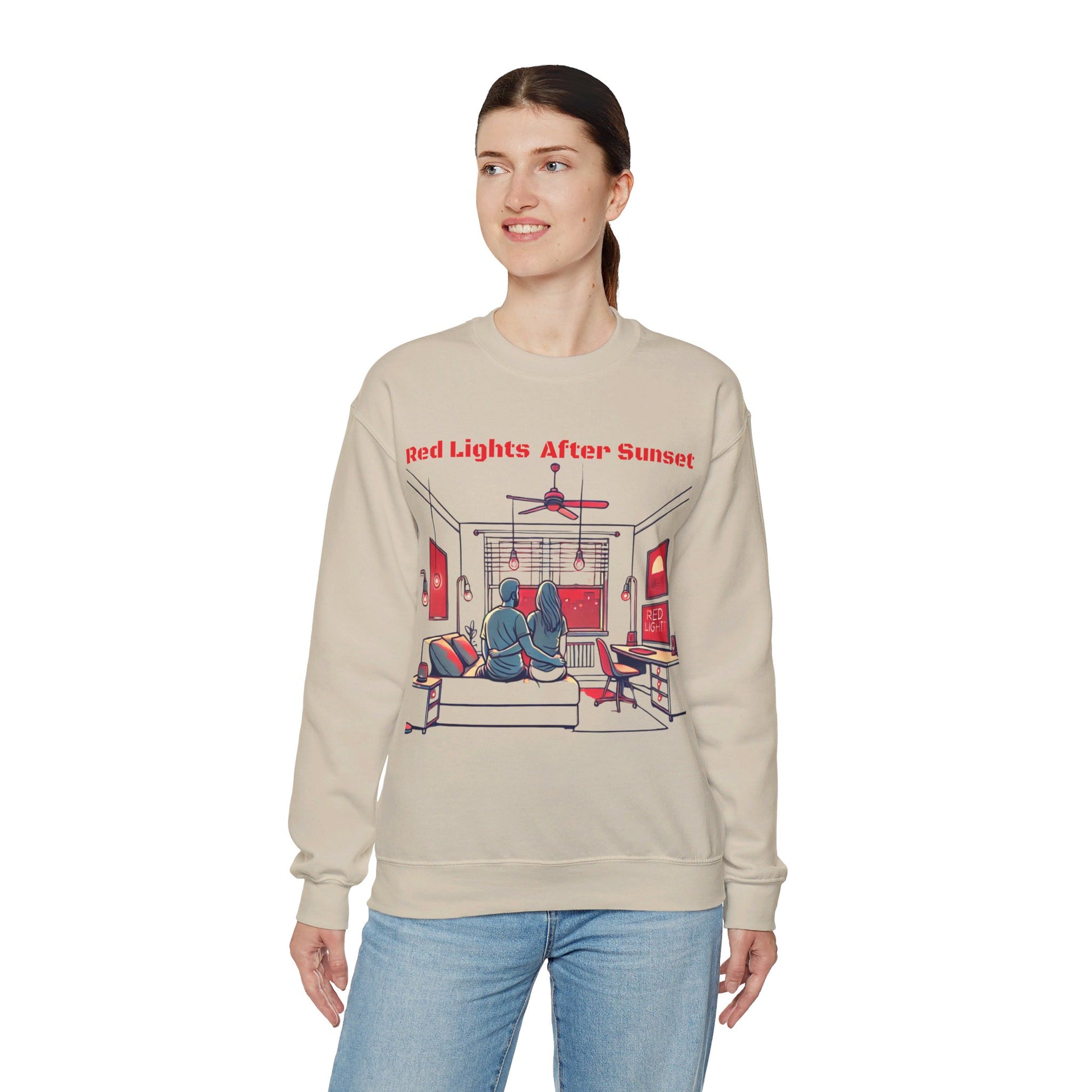 Red Lights After Sunset Couples' Sweatshirt - My Higher Being