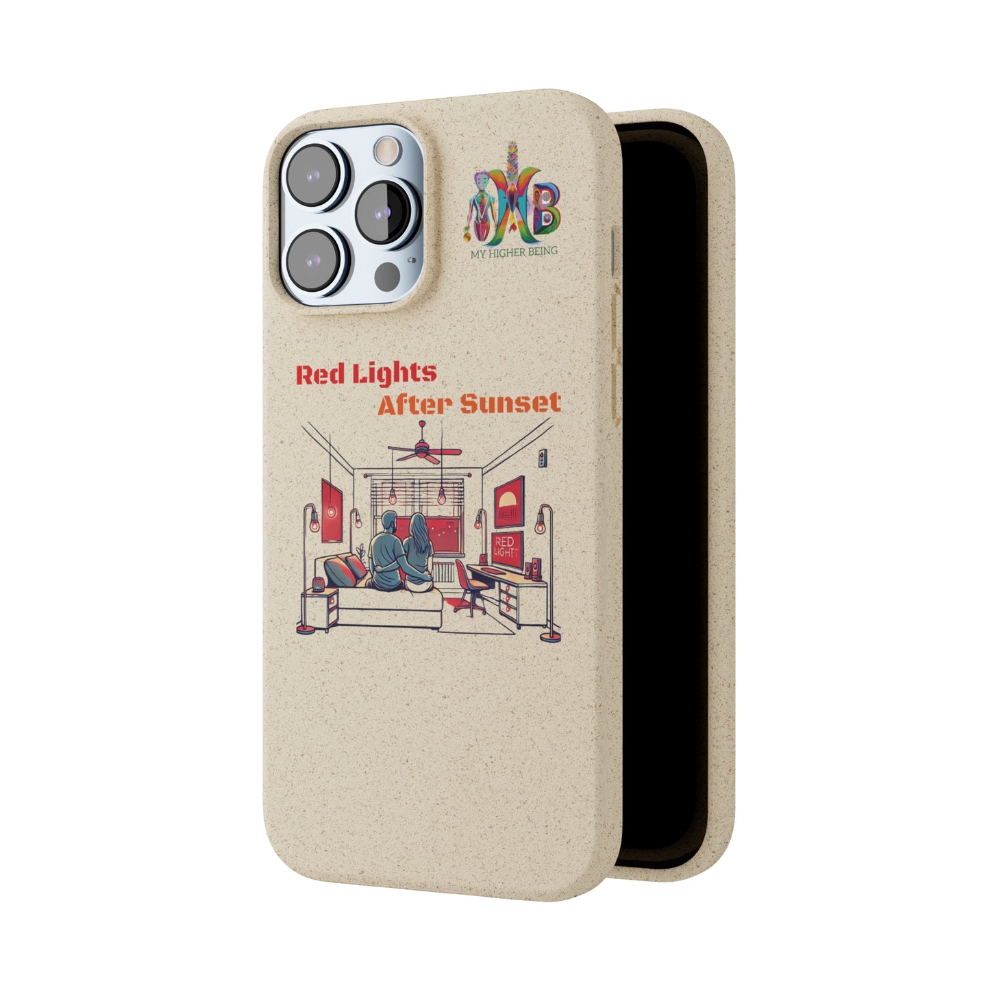 'Red Lights After Sunset'_Plastic Free Biodegradable Phone Case (MHB Edition) - My Higher Being