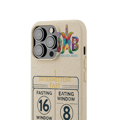 'I Intermittent Fast_16-8'_Plastic Free Biodegradable Phone Case (MHB Edition)