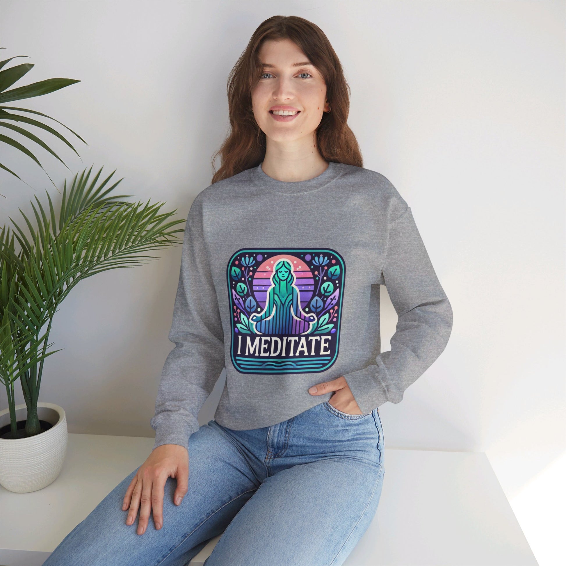 I Meditate Woman's Sweatshirt - My Higher Being