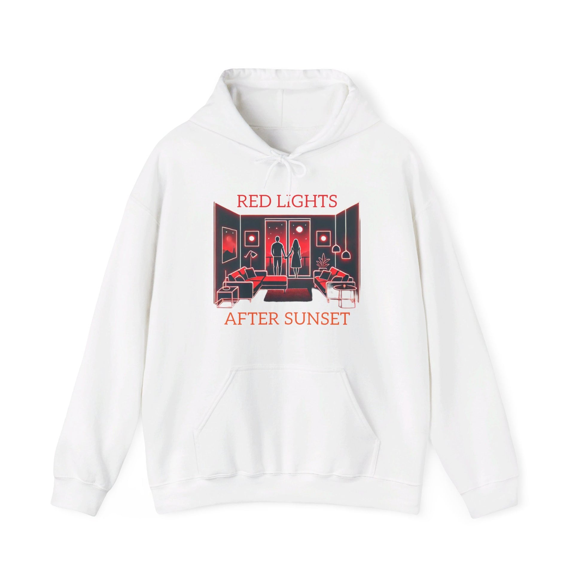 Red Lights After Sunset Couples' Hoodie - My Higher Being