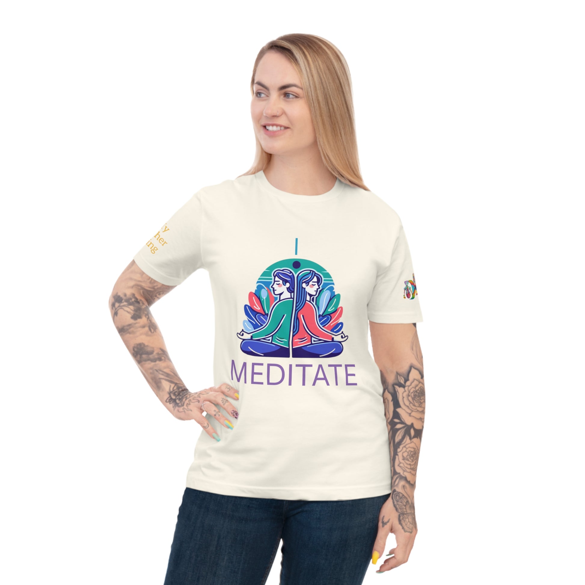 'I Meditate' (MHB EDITION)_100% Organic Cotton T-Shirt - My Higher Being