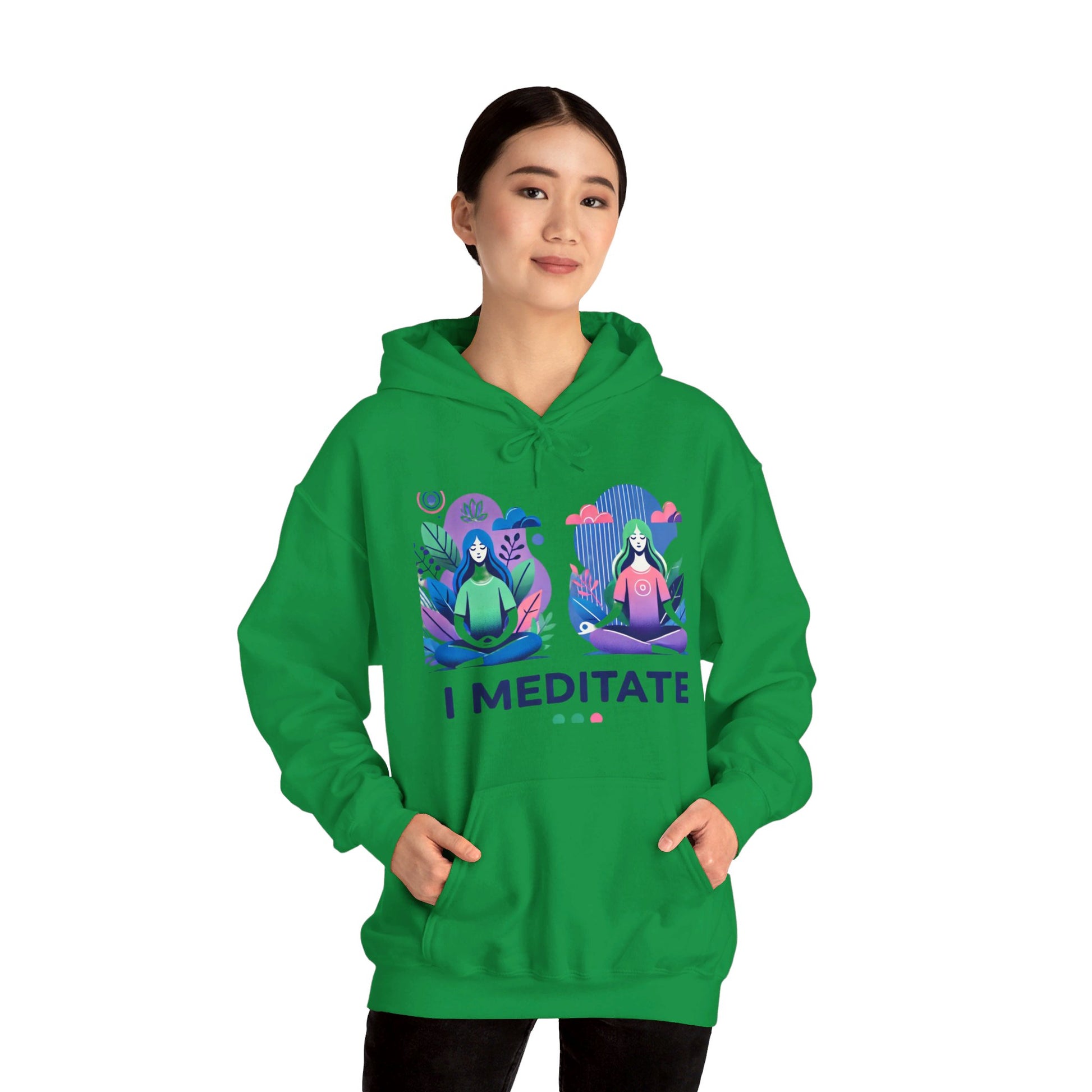 I Meditate Female Double Woman's Hoodie - My Higher Being