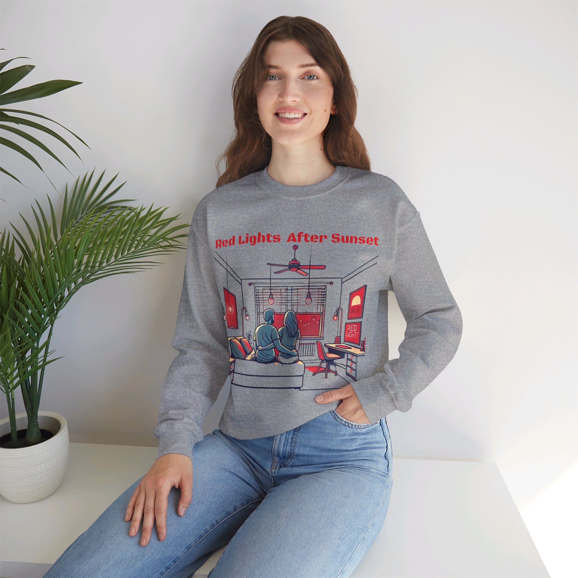 Red Lights After Sunset Couples' Sweatshirt - My Higher Being