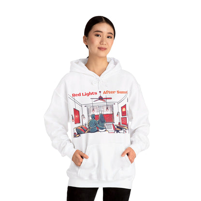 Red Lights After Sunset Couples' Hoodie - My Higher Being