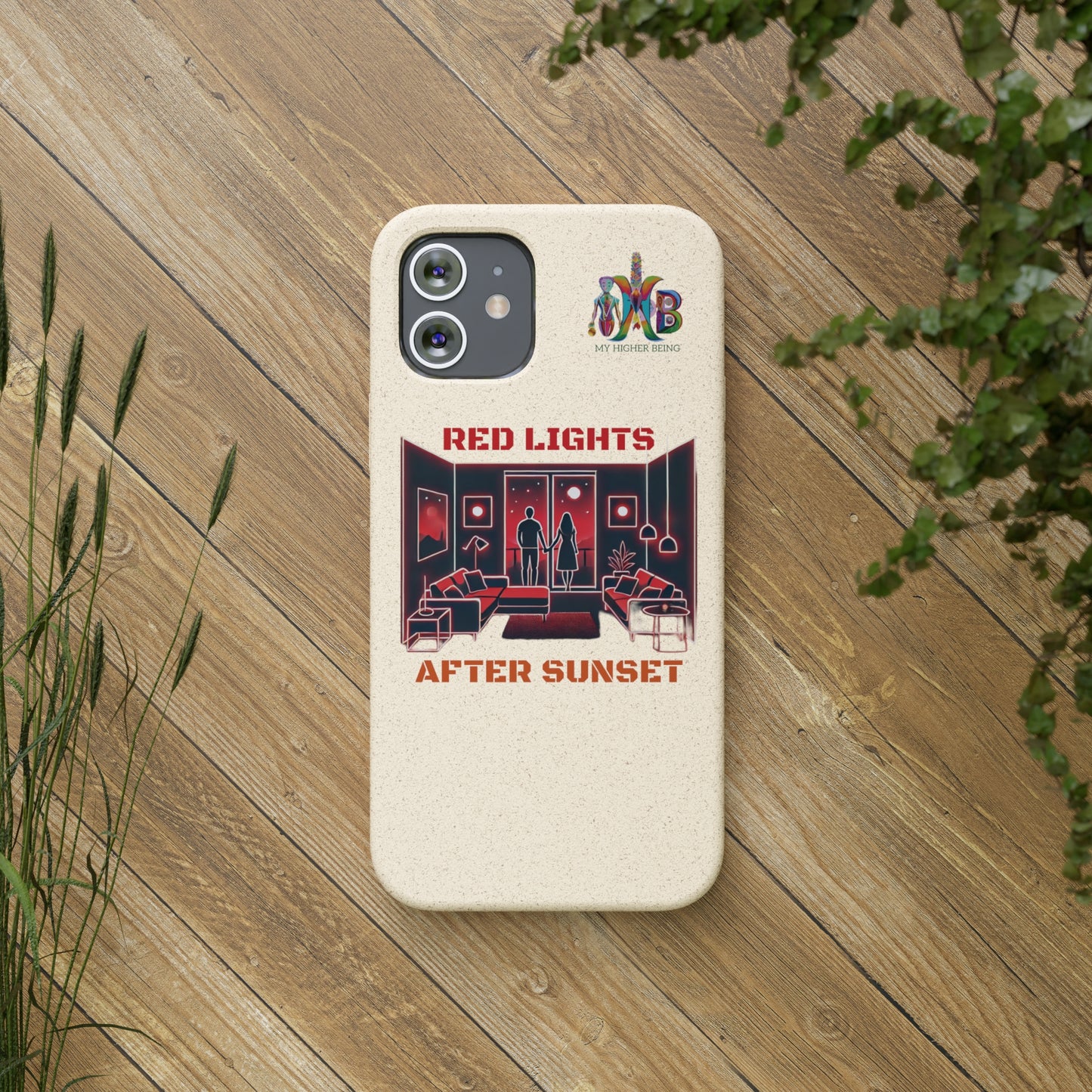 'Red Lights After Sunset'_Plastic Free Biodegradable Phone Case (MHB Edition) - My Higher Being