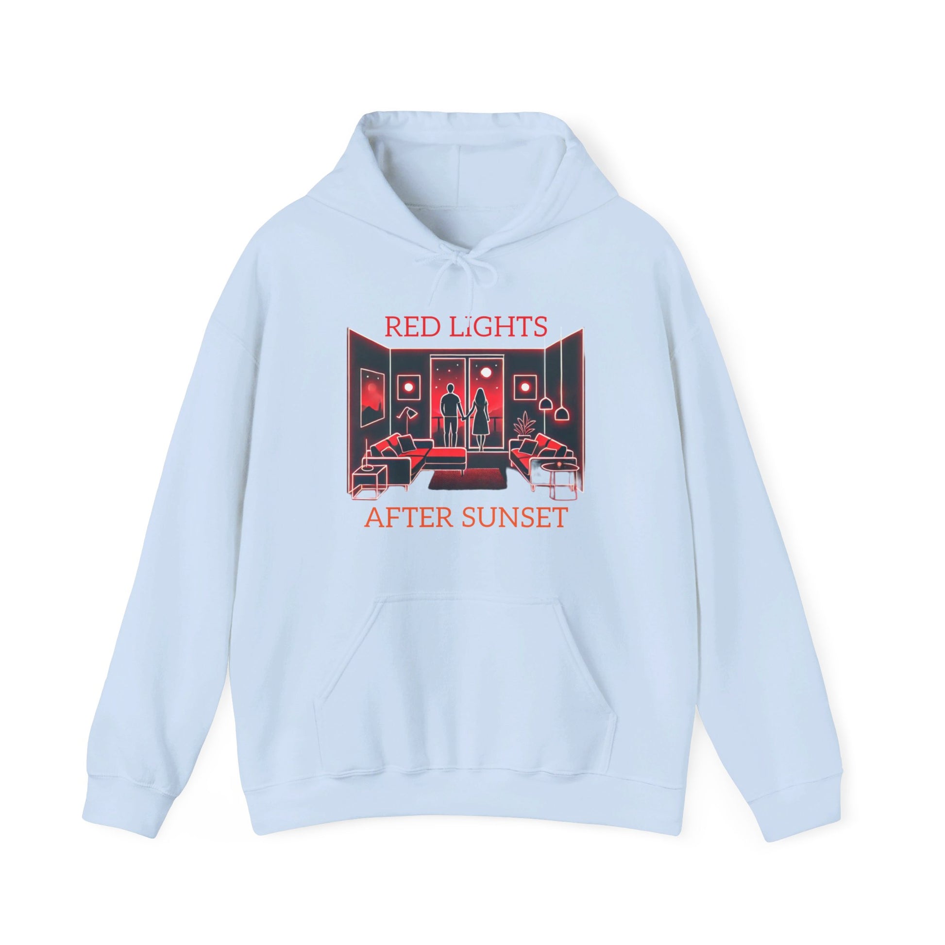 Red Lights After Sunset Couples' Hoodie - My Higher Being