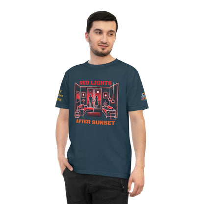 'Red Lights After Sunset' (MHB EDITION)_100% Organic Cotton T-Shirt - My Higher Being