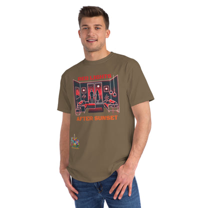 'Red Lights After Susnet'_100% Organic Cotton T-Shirt - My Higher Being