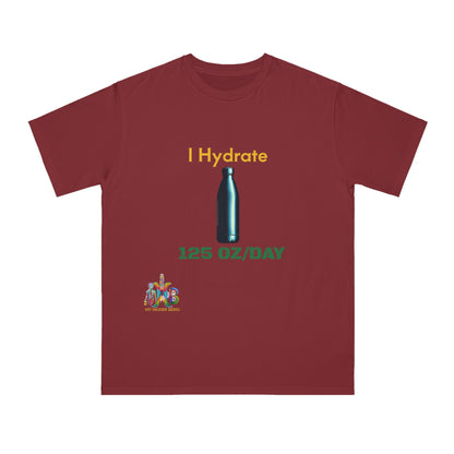 'I Hydrate 125 OZ/DAY'_100% Organic Cotton T-Shirt