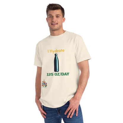 'I Hydrate 125 OZ/DAY'_100% Organic Cotton T-Shirt