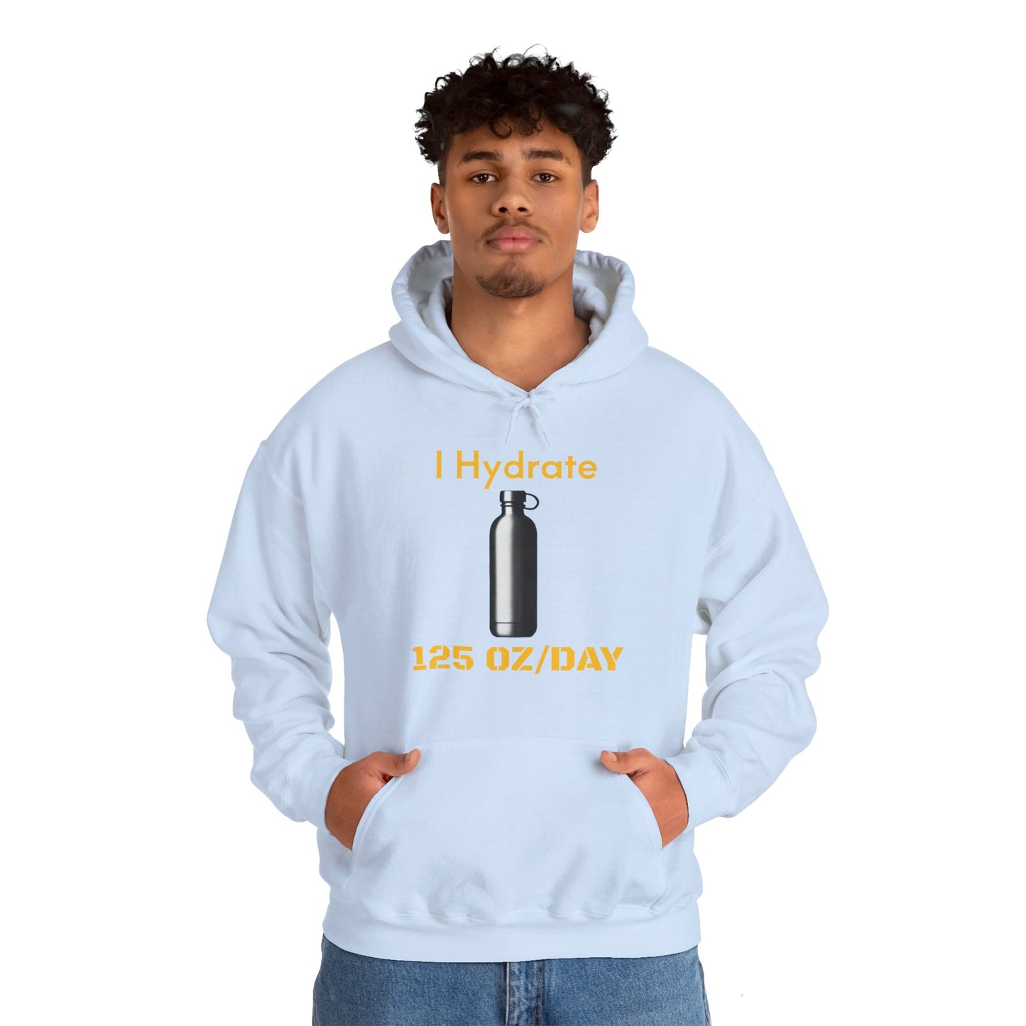 I Hydrate Man's Hoodie_125 oz/day - My Higher Being