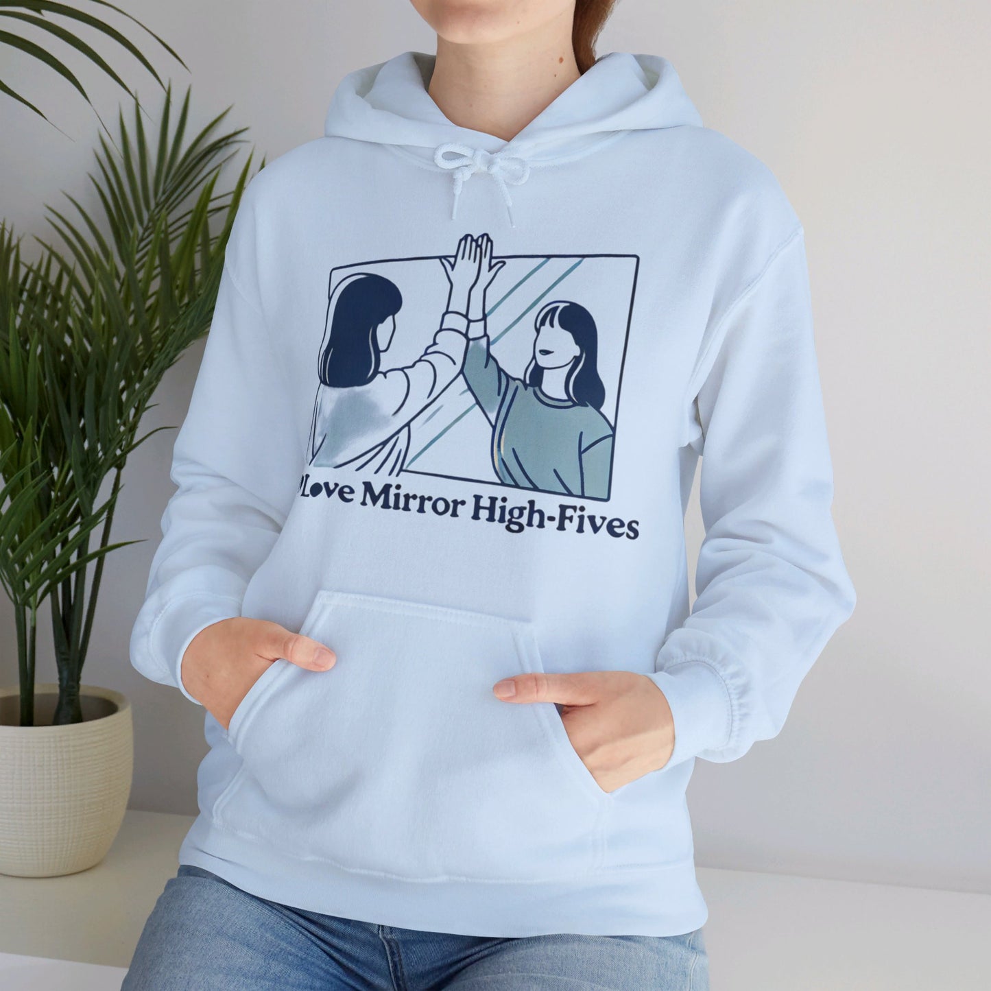 I Love Mirror High Fives Woman's Hoodie - My Higher Being