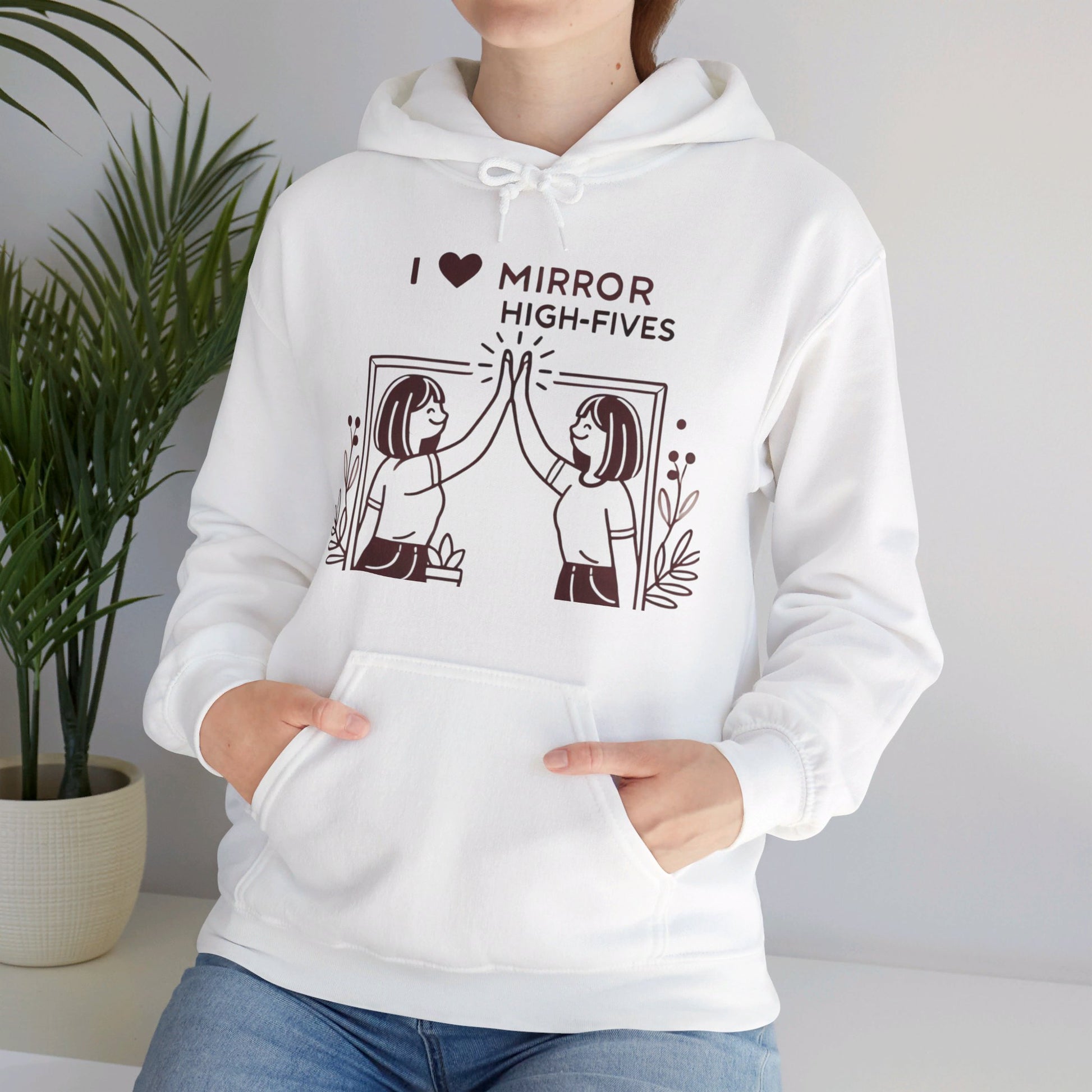 I Love Mirror High Fives Woman's Hoodie - My Higher Being