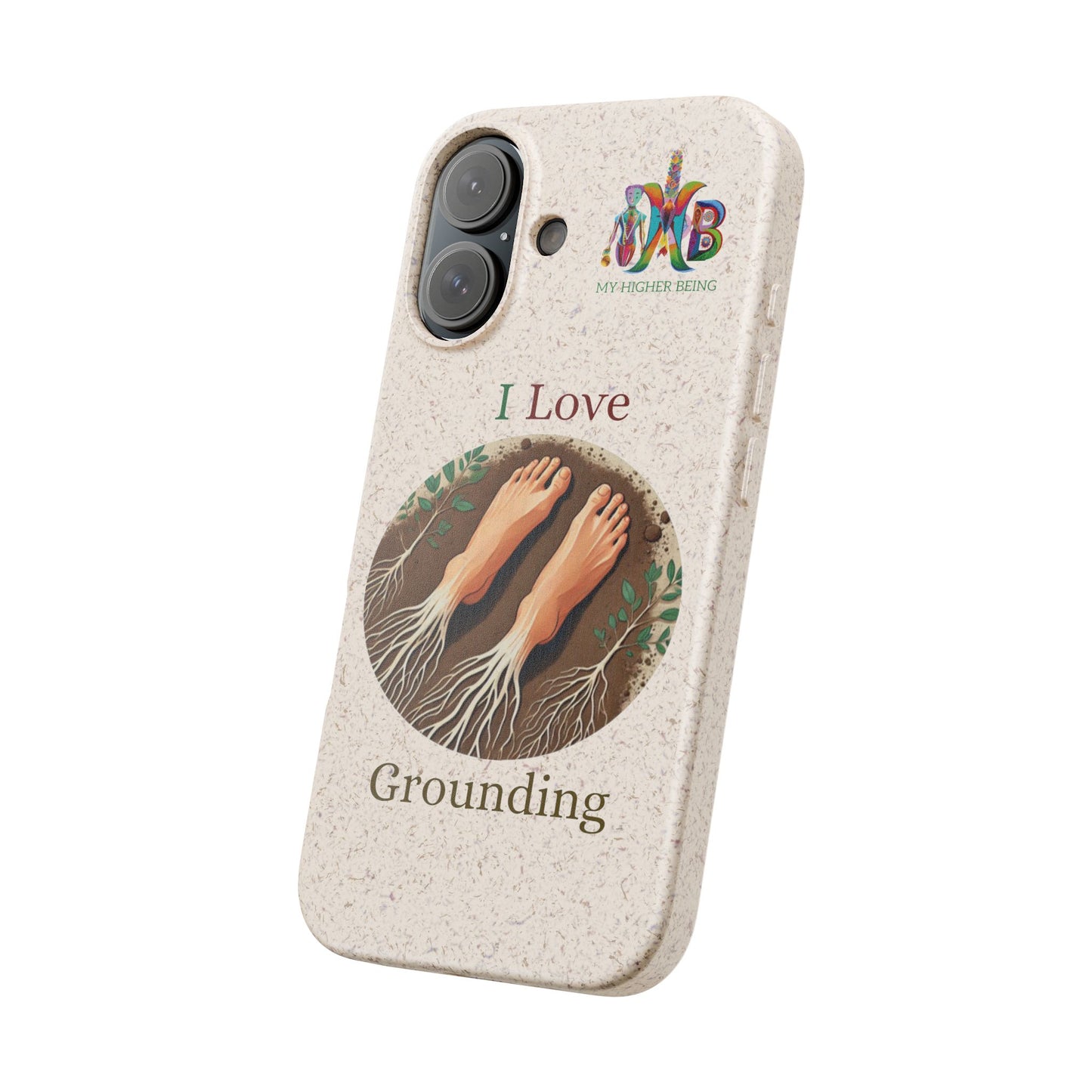 'I Love Grounding'_Plastic Free Biodegradable Phone Case