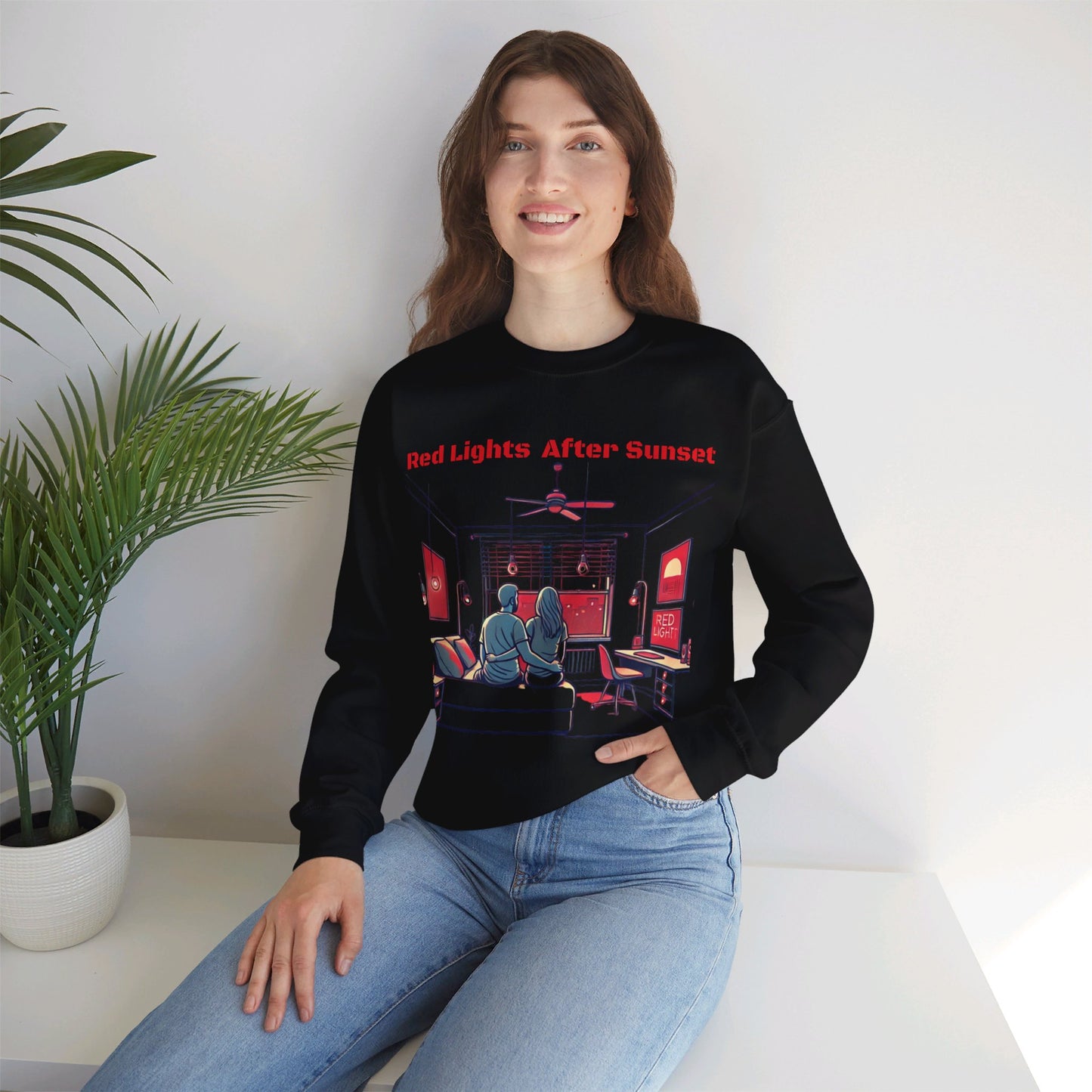 Red Lights After Sunset Couples' Sweatshirt - My Higher Being