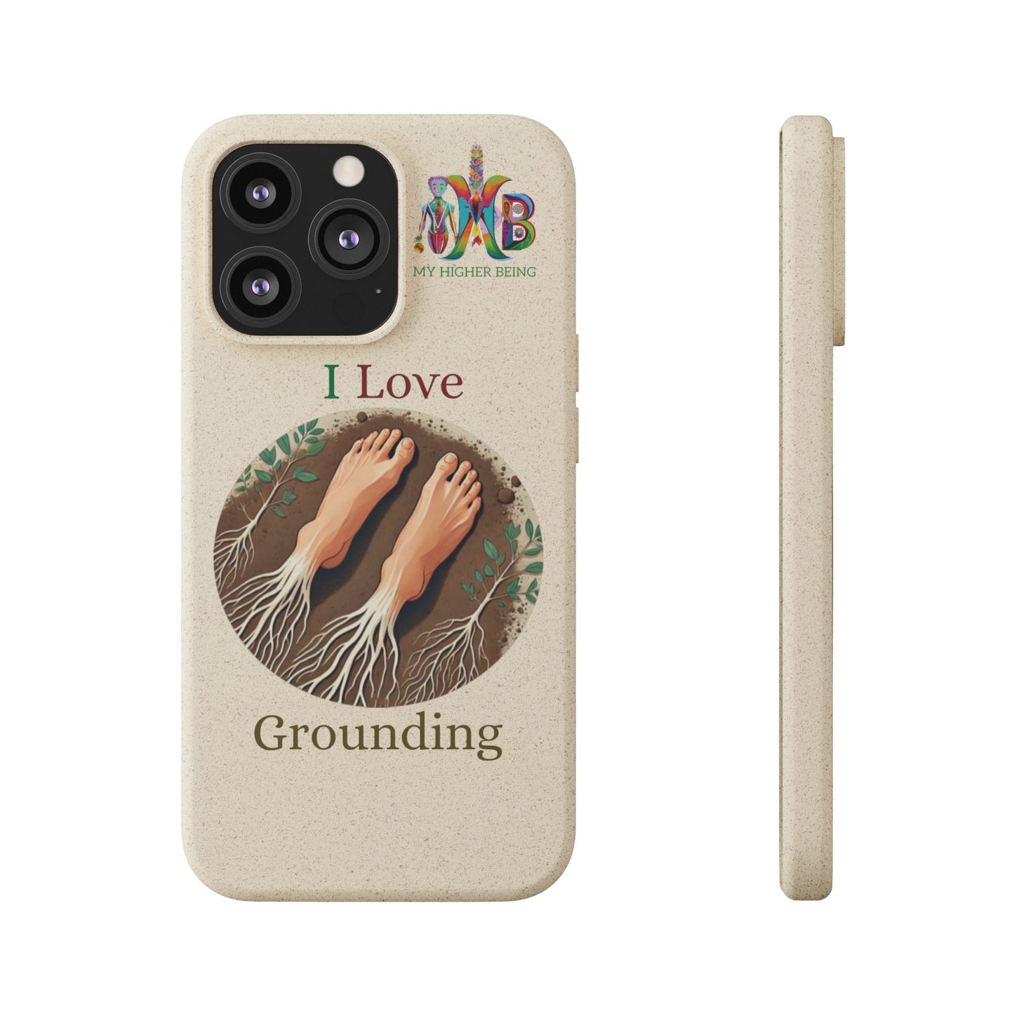 'I Love Grounding'_Plastic Free Biodegradable Phone Case