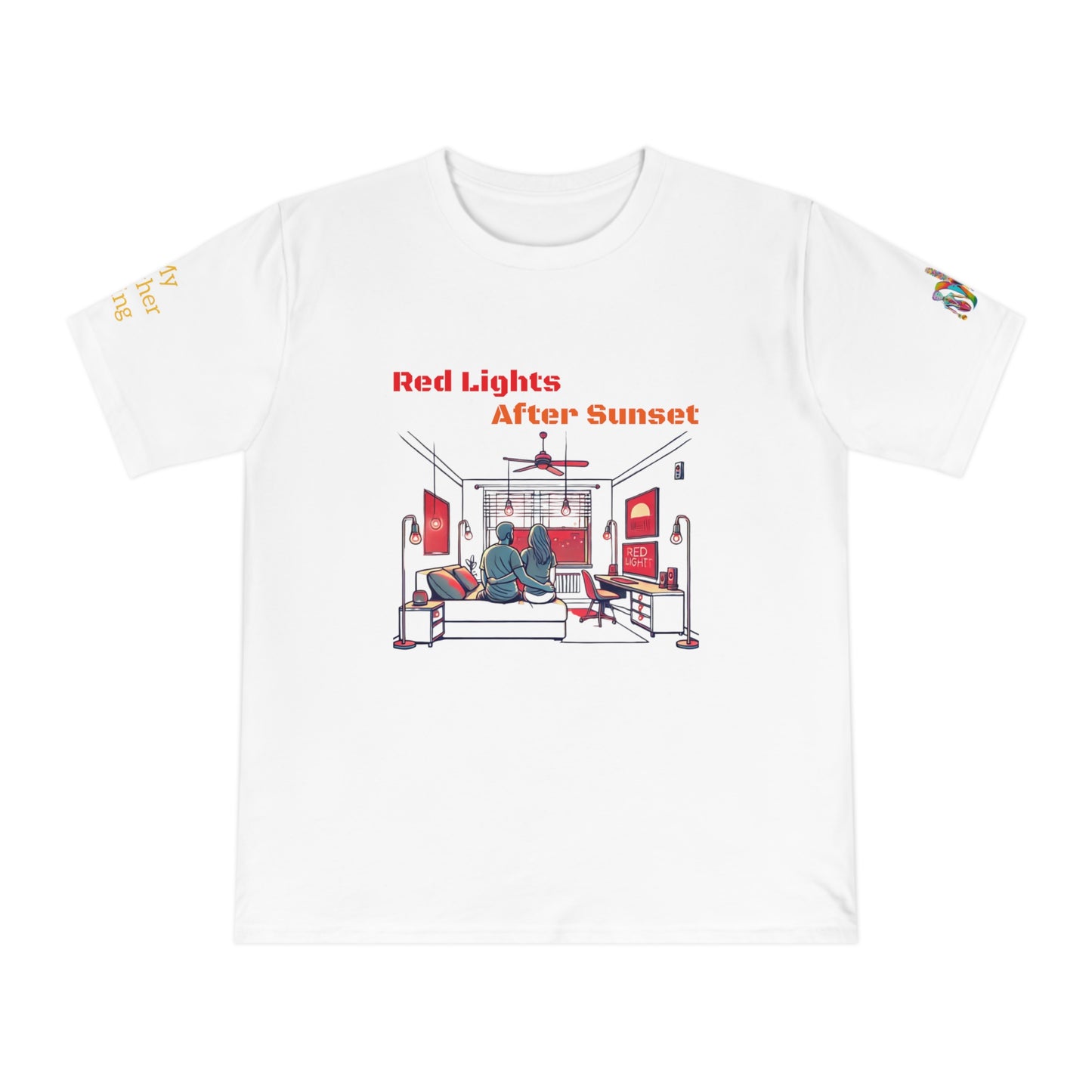 'Red Lights After Sunset' (MHB EDITION)_100% Organic Cotton T-Shirt - My Higher Being